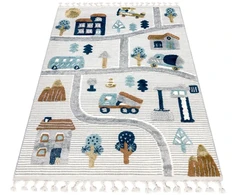 Chemex Dywan Buffo Lilu 140x200 3D sensoryczny w uliczki w stylu boho su fedzlami
