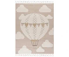 Chemex Dywan Buffo Volare 80x150 3D sensoryczny balon beż w stylu boho su fedzlami