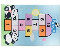 Chemex DYWAN Dziecięcy Drukowany CRISTAL 140x200 Panda Słońce Gra w Klasy Balon