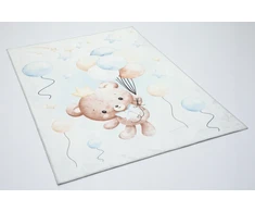 Chemex DYWAN Dziecięcy Drukowany KIDS 160x230 Meškiukas Kokardka Balony Gwiazdki Lot