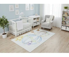 Chemex DYWAN Dziecięcy Drukowany KIDS 160x230 Balon Słoń Lot Słońce Podróż