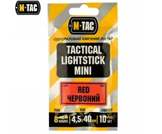 Cheminis šviesos apšvietimas 4,5x40 mm 10 vnt M-Tac Lightstick raudona