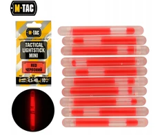 Cheminis šviesos apšvietimas 4,5x40 mm 10 vnt M-Tac Lightstick raudona