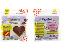 ChildGen, Natūrali žaidimų tešla maišelyje 125g - RUDA - netoksiška