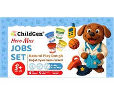 ChildGen, PAWPALS Bohater Max kūrybinis rinkinys iš 4 žaidimų tešlos, formelių, kilimėlio