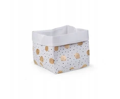 CHILDHOME - POJEMNIK PŁÓCIENNY 32x32x29 cm GOLD DOTS