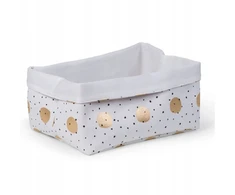 CHILDHOME - POJEMNIK PŁÓCIENNY 40x32x20 cm GOLD DOTS