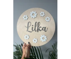 Chill Boho LED naktinė lemputė SU PAVADINIMU, VEIKIA BATERIJA, 34 cm, gėlių dekoras