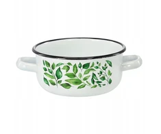 Chomik RONDEL EMALIOWANY Z DWOMA USZAMI 1,5 L 16 CM Baltas FIKUS *9129