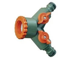 Čiaupo adapteris 3/4" su dvejomis sklendėmis, plastm., VERTAS (R1132)