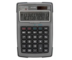 Citizen Wr 3000 Lauko skaičiuoklis, pilkas, 12 skaitmenų