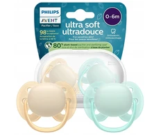 Čiulptukas Philips Avent Ultra Soft SCF091/40, 0-6 mėn, 2 vnt.