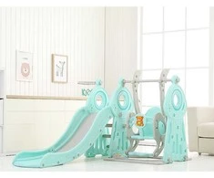 Children’s Slide w/ Swing &amp; Basketball Hoop 4-in-1 inSPORTline Swingslide