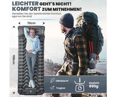 Čiužinys Savaime prisipučiantis kilimėlis Hikenture L1178-Pilkas-A2 70 cm x 198 cm x 10 cm