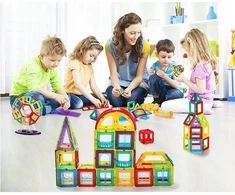 click4TOYS 3D MAGNETINIAI MAGNETINIAI KLUOKAI, LAIKOMOJI NEODIMIO PLOKŠTELĖS VAIKAMS