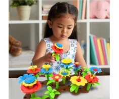 click4TOYS BLOKIAI GĖLĖS SODO STATYBA GĖLĖS + KŪRYBINGAS SODAS MERGAITEI