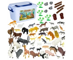 click4TOYS FIGURINOS LAUKINIAI GYVŪNAI SAFARI LAUKINIŲ zoologijos sodo GYVŪNŲ KOLEKCIJA 58 EL + BOX