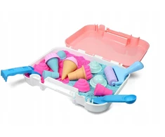 Click4Toys KINETINIS SMĖLIS VAIKŲ LEDŲ PARDUOTUVĖMS SMĖLIŲ DĖŽĖS lagaminų formelės