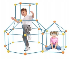 click4TOYS KONSTRUKCINIAI BLOKAI VAMZDZIS XXL 340 EL + PAGRINDINĖ PALAPINĖ VAIKAMS VAMZDŽIAI