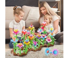 click4TOYS KŪRYBINGAS SODAS VAIKAMS BLOKAS GĖLĖS SODAS 272 vienetai GARDEN XL DRUGELIAI DIY