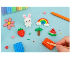 click4TOYS KŪRYBINIS RINKINYS POLIMERINIS MOLIS VAIKAMS, KURIANČIAMS RAKTARUKUS IR AUSKARUS