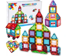 Click4Toys MAGNETINIAI BLOKAI 3D MAGNETINĖS KONSTRUKCIJOS MOKOMOSIŲ PLOKŠČIŲ RINKINYS 45 vnt.