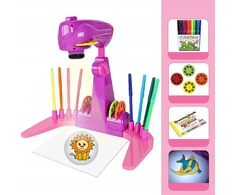 click4TOYS PROJEKTORIUS MOKYTIS PIEŠIMO SU SKAIDRĖLĖMIS VAIKAMS + ŽYMEKLIAI