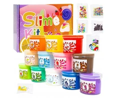 Click4Toys SLIME CAY VAIKAMS LEDAI CUBBIES PLASTIKOS MASĖS JUTIKLĖS + DEKORACIJOS