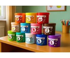 Click4Toys SLIME CAY VAIKAMS LEDAI CUBBIES PLASTIKOS MASĖS JUTIKLĖS + DEKORACIJOS