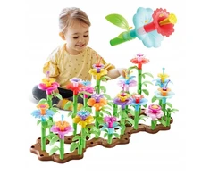 click4TOYS STATYBINIAI KLUOKAI KŪRYBINGOS SODO GĖLĖS VAIKAMS XXL RINKINYS 198EL