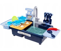 click4TOYS VIRTUVĖS KRAUTUVE VAIKAMS 2 viename TEKANČIO VANDENS RINKINYS PRIEMONĖS DARŽOVĖS