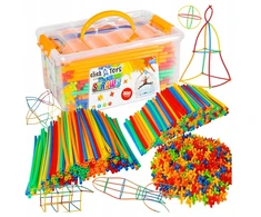click4TOYS XXL KONSTRUKCINIŲ ŠIAUDŲ KONSTRUKCINIŲ ŠIAUDŲ KONSTRUKCINIŲ LAZDŲ KALULAI VAIKAMS 800
