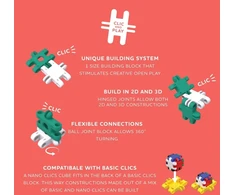 Pronice Clics toys Nano Clics 5in1 Konstrukciniai Statybiniai Blokeliai - 250 El.