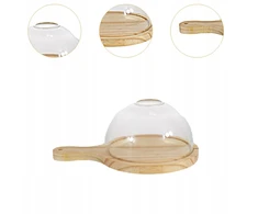 Cloche Smoking Dome Stiklinis maisto dangtis virtuvės nešiojamas dūmų skersmuo 15cm