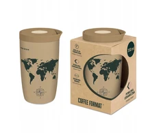 Coffee Format Brown termopuodelis su pasaulio žemėlapio motyvu, 350 ml