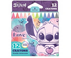 Colorino 12 pastelinių "stitch" vaško kreidelių rinkinys vaikams