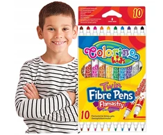 Colorino Kids dvipusiai flomasteriai, 10 spalvų