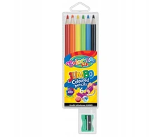 Colorino Kids Jumbo pieštukinės kreidelės, 6 spalvos + drožtukas