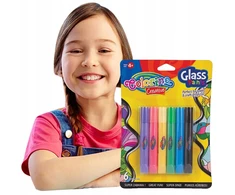 Colorino Kids vitražiniai dažai stiklui, 6 spalvos x 10.5ml