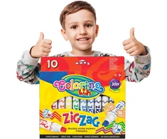 Colorino Zig Zag žymekliai, 10 spalvų