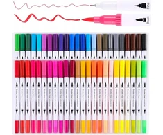 Colours 48x MARKERY AKWARELOWE MAZAKI PISAKI FLAMASTRY WODNE DWUSTRONNE Rinkinys