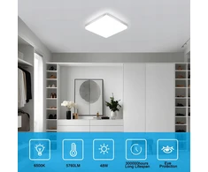 Comely Lampa sufitowa Led 48W 30x30cm zimna biel 6500K IP44 balta
