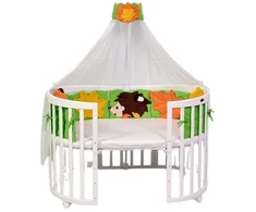 ComfortBaby Rinkinys pościeli do łóżeczka okrągłego 7w1 JESIEŃ