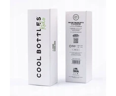 Cool Bottles - Nerūdijančio plieno vaikiškas buteliukas su šiaudeliu arba užsukimu, 260ml (Spring flowers)
