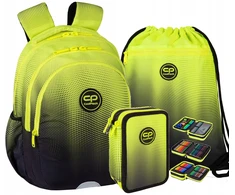 Cool Pack Coolpack rinkinys: kuprinė, maišelis, dėklas su įranga - Gradient Lemon