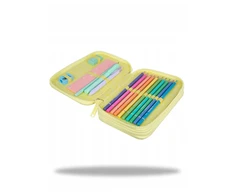 Cool Pack Dviejų skyrių stilizuotas pieštukinės dėklas, CoolPack, pastelinės pudros geltonos spalvos