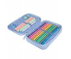 Cool Pack Dviejų skyrių stilizuotas pieštukinės dėklas, CoolPack, pastelinės pudros mėlynos spalvos