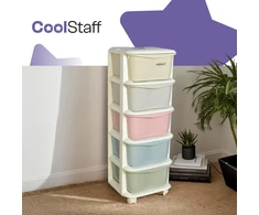 CoolStaff Plastikowy Duży Pojemnik Organizer Lentyna Na Žaislai 5 Szuflad