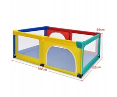 Costway Duży kojec vaikams Kojec dla dziecka su 50 piłeczkami 122 x 192 cm