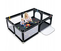 Costway Kojec juoda su piłkami suchy basen 206x147x68,5 cm